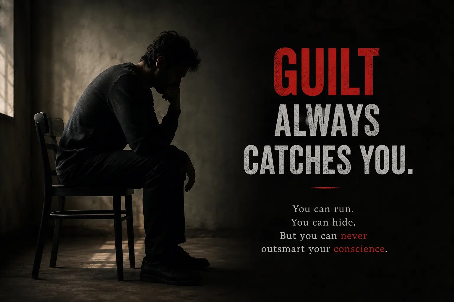 Do cheaters feel guilt after the affair ends man sitting on chair thinking guilt always catches you after affair